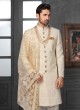 Groom Sherwani In Off-White Color